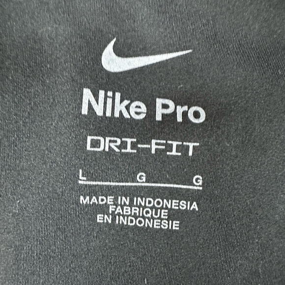 Nike Pro Dri-FIT Cropped Sparkle Training Tank Black Logo Band Athletic Women L - Picture 4 of 5